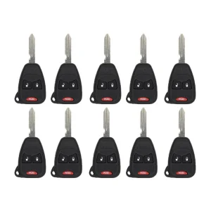 25 x 2004-2017 Chrysler Dodge Jeep / 3-Button Remote Head Key / OHT692427AA (AFTERMARKET) (Bundle of 25)