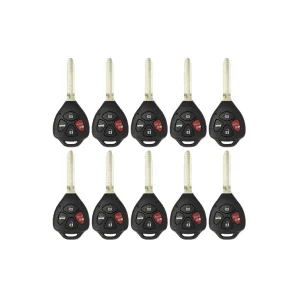 25 x 2007-2010 Toyota Camry Corolla / 4-Button Remote Head Key / PN: 89070-06231 / HYQ12BBY (4D67 Chip) (AFTERMARKET) (Bundle of 25)