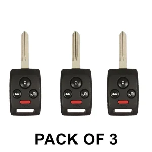 3 x 2006-2008 Subaru Tribeca Legacy / 4-Button Remote Head Key / CWTWBU745 / DA34 (AFTERMARKET) (Pack of 3)
